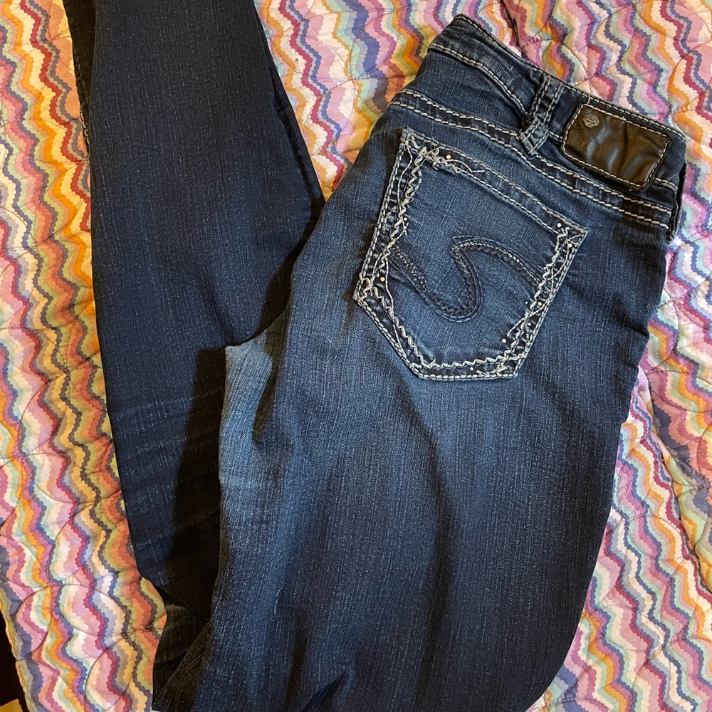 Aiko mid super skinny silver jeans